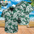 NFL New York Jets Hawaiian Shirt Tropical Leafs Design Aloha Shirts