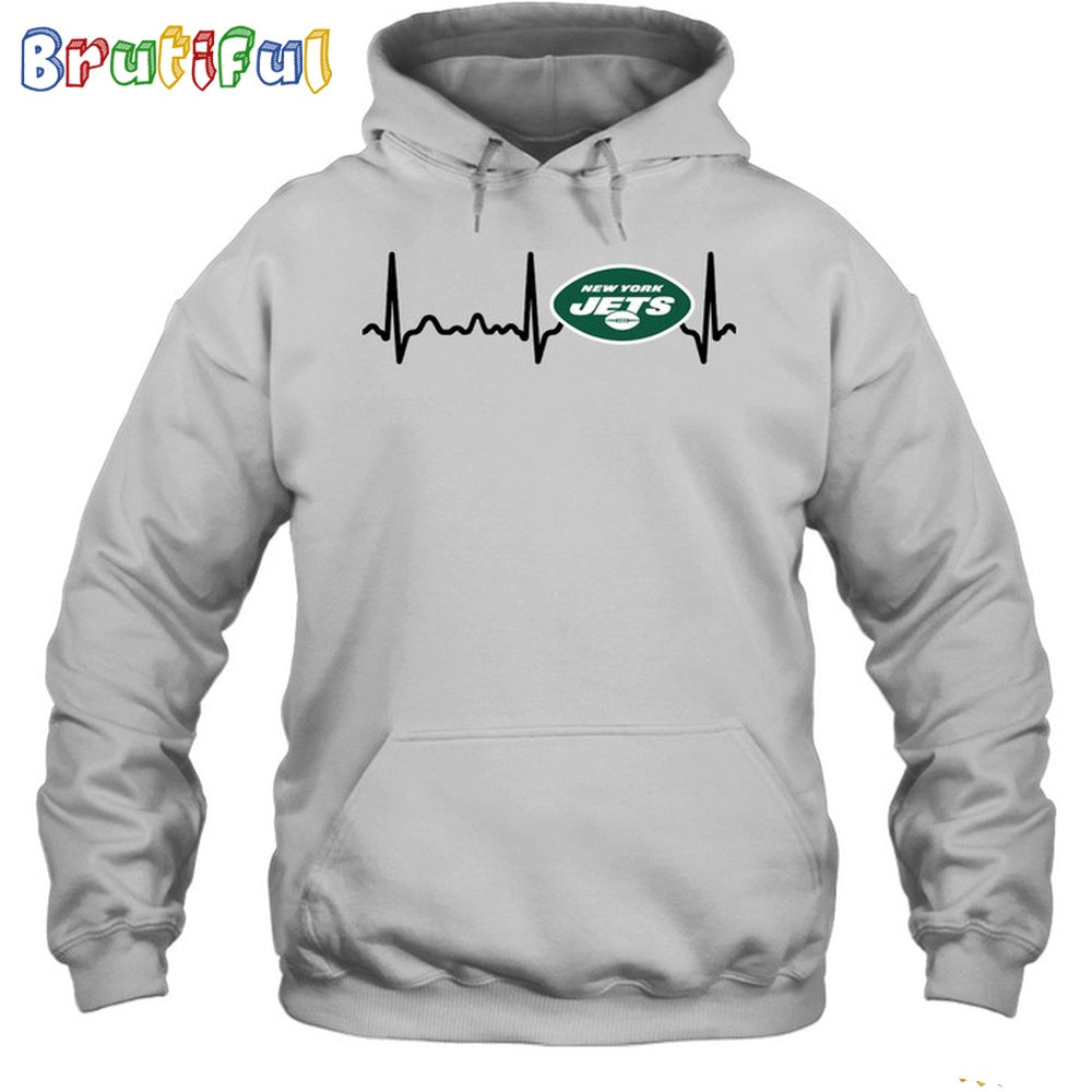 NFL New York Jets Heartbeat Hoodie Unisex Football T-Shirt Hoodie