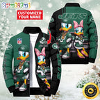 NFL New York Jets Puffer Jacket Donald Duck Custom Jacket