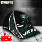 NFL New York Jets Special Halloween Skull Custom Baseball Cap