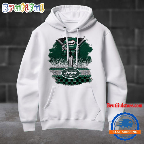 NFL New York Jets Special Torn Effect Football Hoodie Shirt