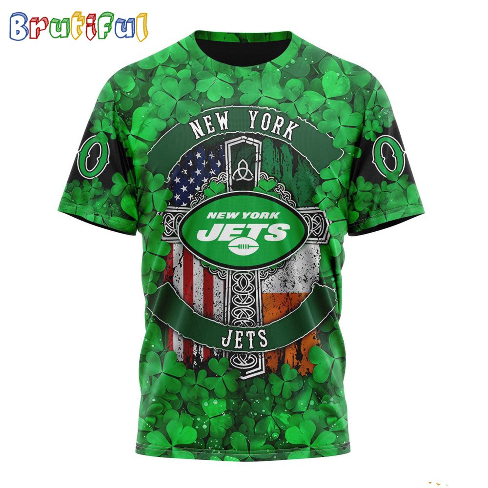 NFL New York Jets T-Shirt Special Design 3D T-Shirt St Patrick Day