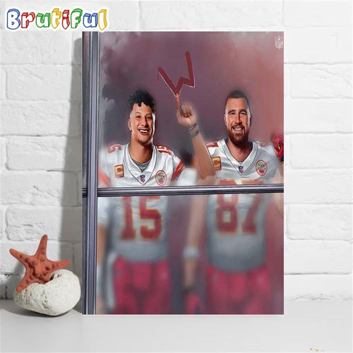 NFL Patrick Mahomes And Travis Kelce Of The Chiefs Wins and Window Still Open Poster Canvas
