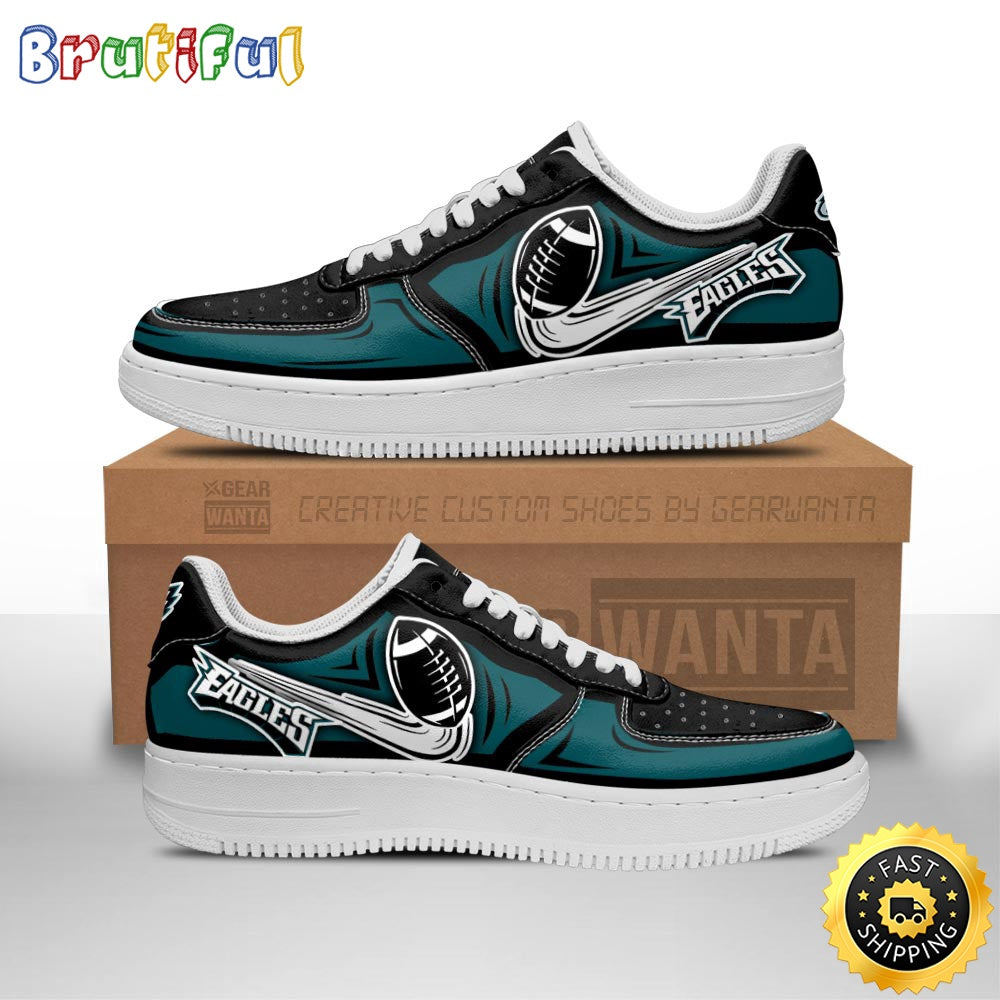 NFL Philadelphia Eagles Air Force 1 Shoes Football Sneaker Shoes