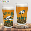 NFL Philadelphia Eagles Beer Glass Cup 16oz, Custom Football Glass Cup