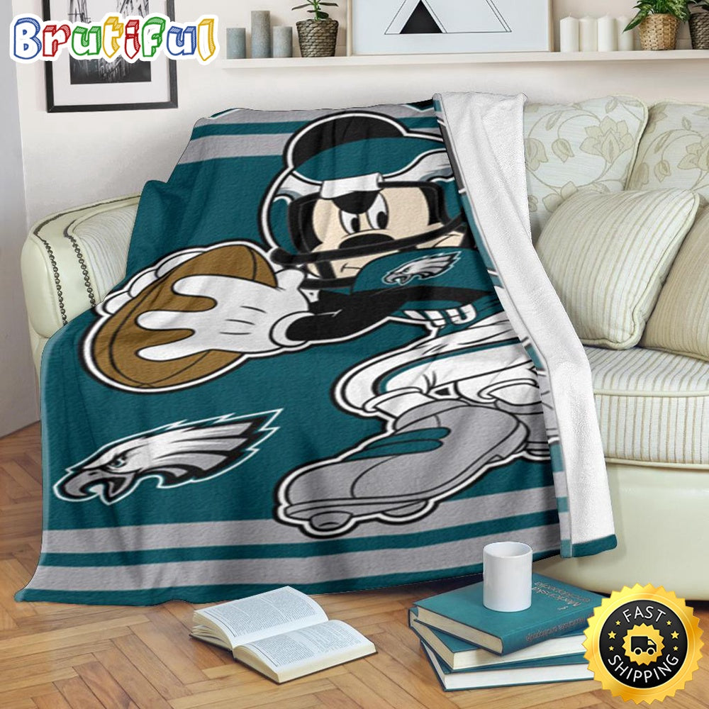 NFL Philadelphia Eagles Blanket Mickey Mouse Blanket For Fan