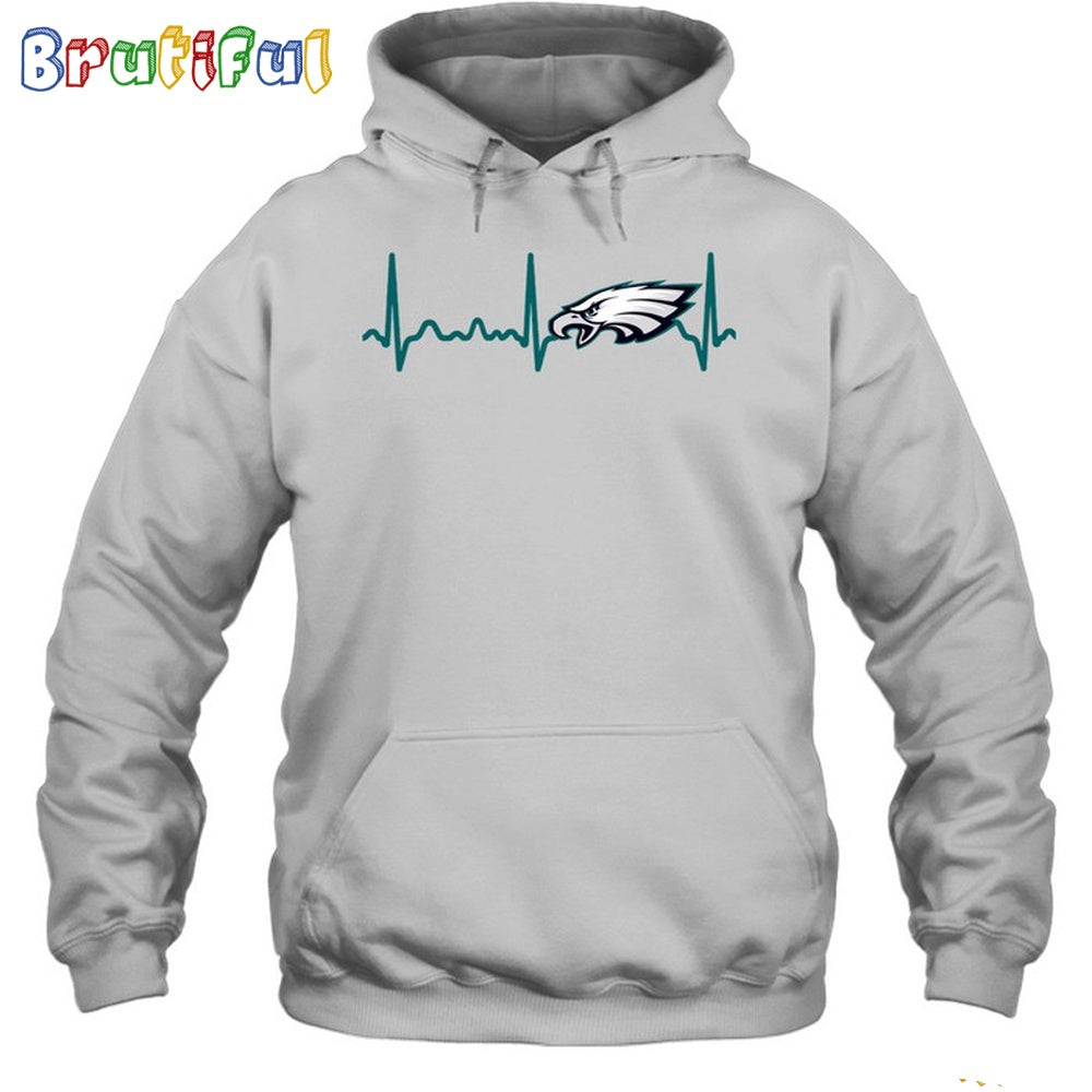 NFL Philadelphia Eagles Heartbeat Hoodie Unisex Football T-Shirt Hoodie