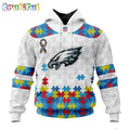 NFL Philadelphia Eagles Hoodie Special Autism Awareness Design 3D Hoodie