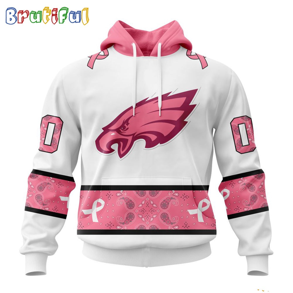 NFL Philadelphia Eagles Hoodie Special Pink Design Fight Breast Cancer