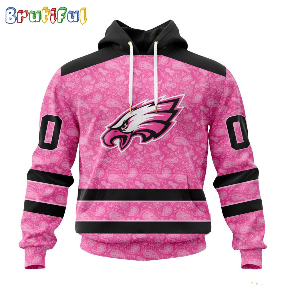 NFL Philadelphia Eagles Hoodie Special Pink Hoodie Design Fight Breast Cancer