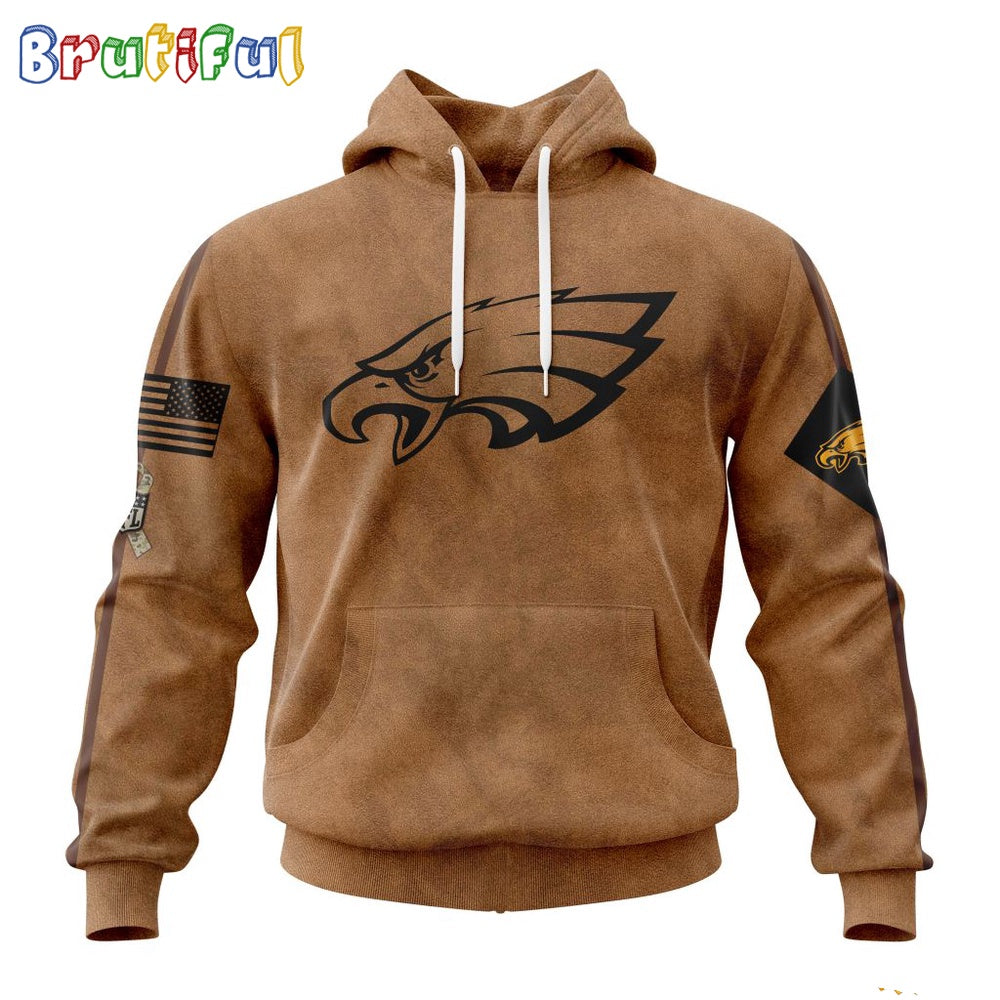 NFL Philadelphia Eagles Hoodie Special Salute To Service For Veterans Day Full Printed Hoodie