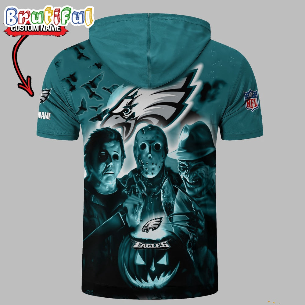 NFL Philadelphia Eagles Horror Characters Essential Halloween Sleeveless Hoodie