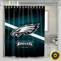 NFL Philadelphia Eagles Logo Shower Curtain Set For Bathroom Decor