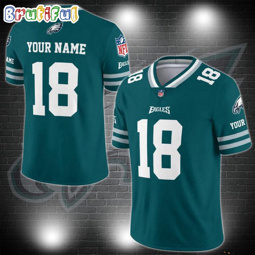 NFL Philadelphia Eagles Logo Team Custom Football Jersey, Football Jersey Shirt