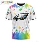 NFL Philadelphia Eagles T-Shirt Special Autism Awareness Design All Over Print T-Shirt