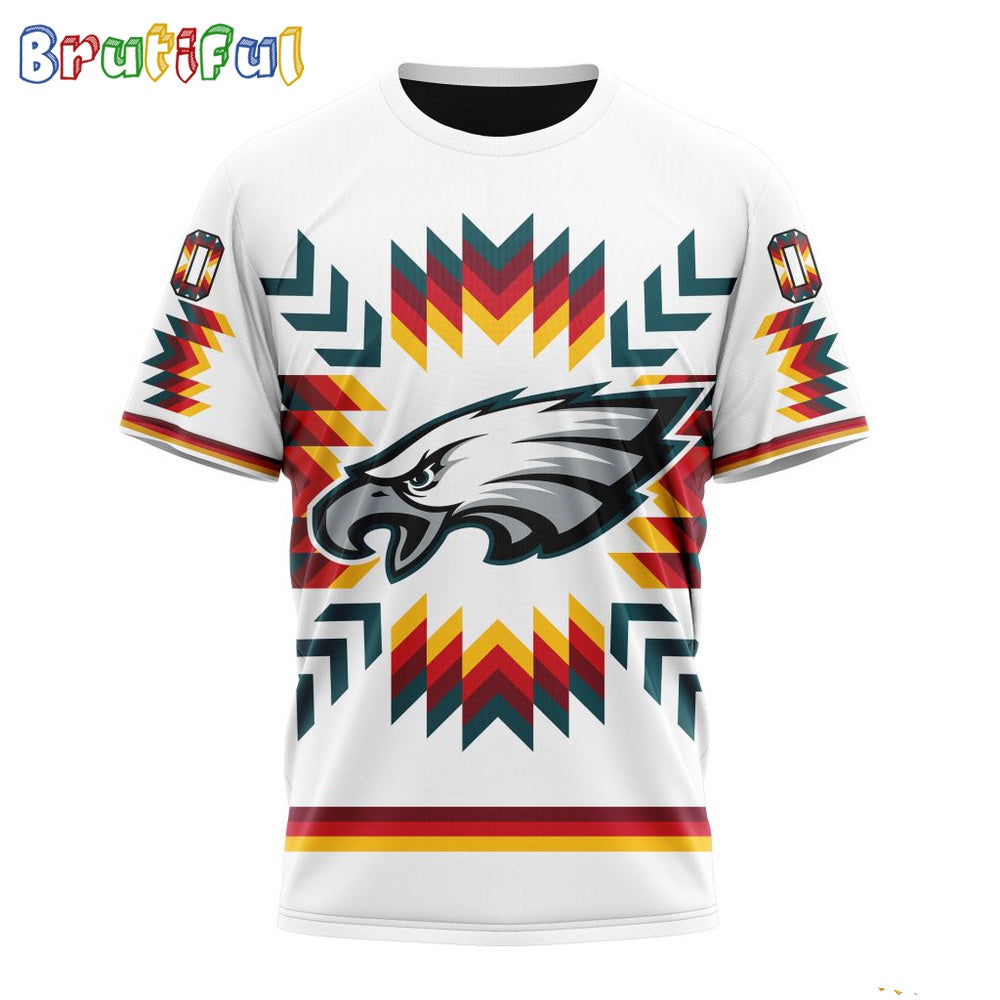 NFL Philadelphia Eagles T-Shirt Special Design With Native Pattern