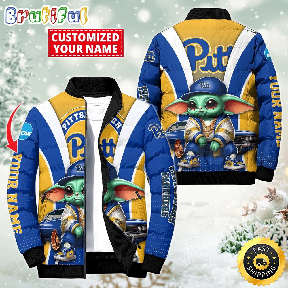 NFL Pittsburgh Panthers Puffer Jacket Baby Yoda Custom Jacket