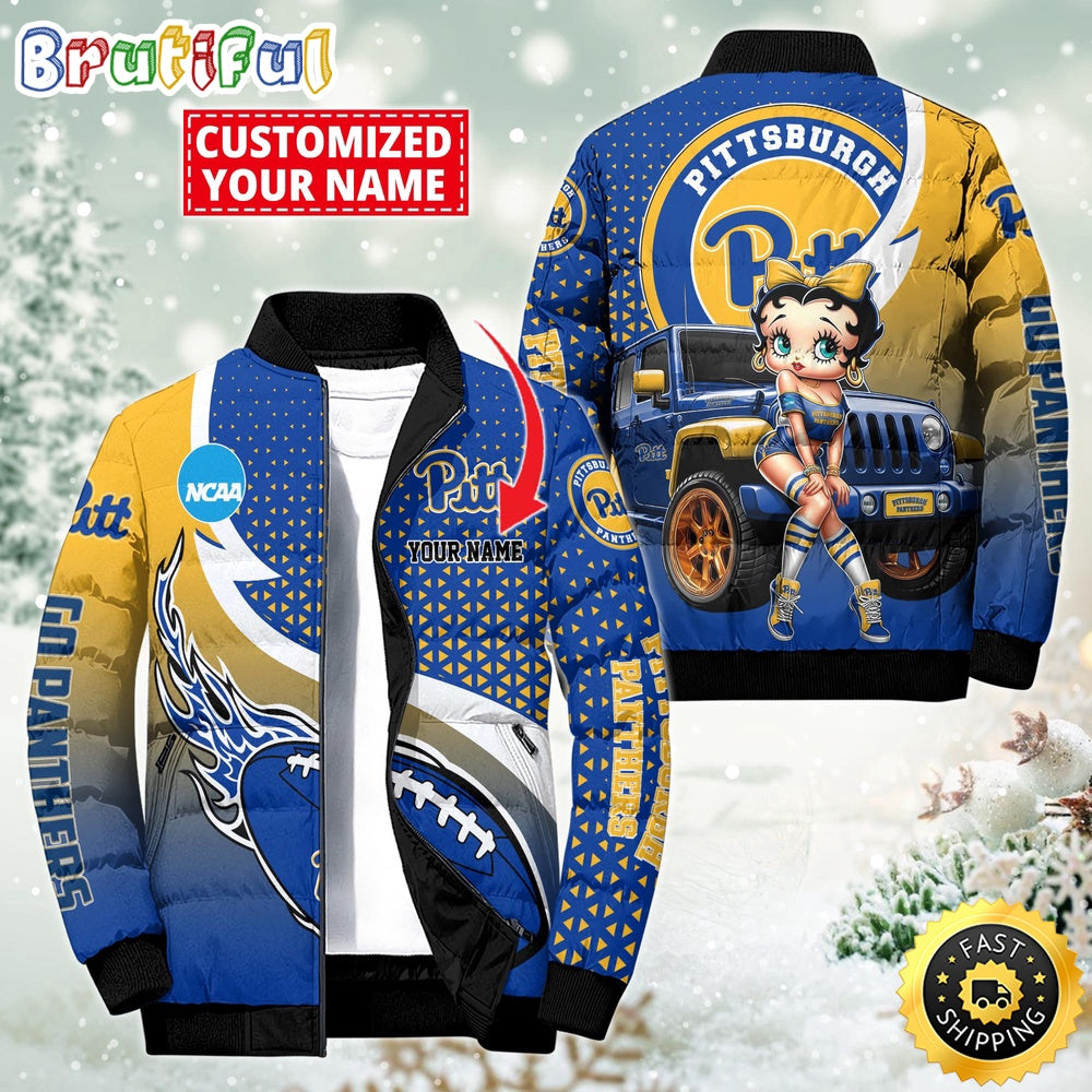 NFL Pittsburgh Panthers Puffer Jacket Betty Boop Custom Jacket