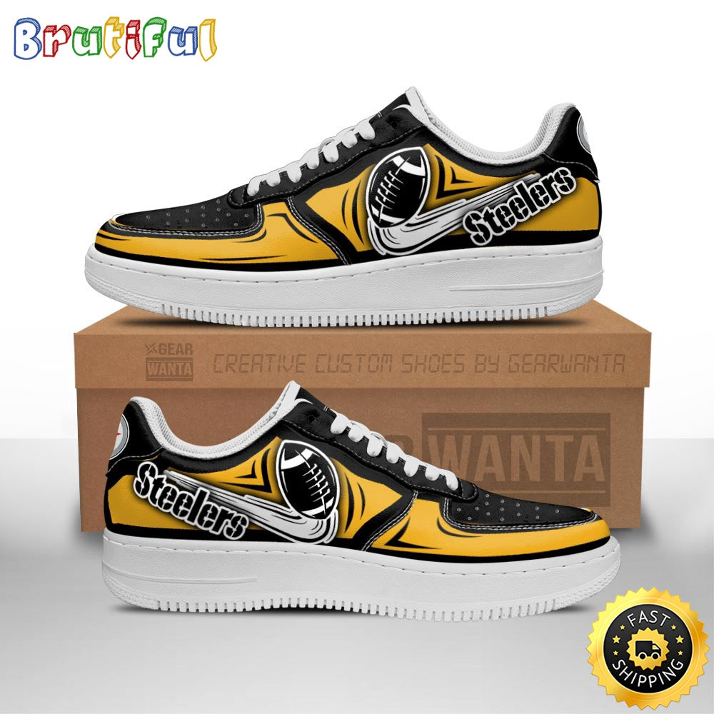 NFL Pittsburgh Steelers Air Force 1 Shoes Football Sneaker Shoes