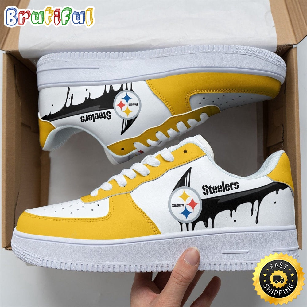 NFL Pittsburgh Steelers Air Force 1 Shoes Football Sports Shoes For Fans