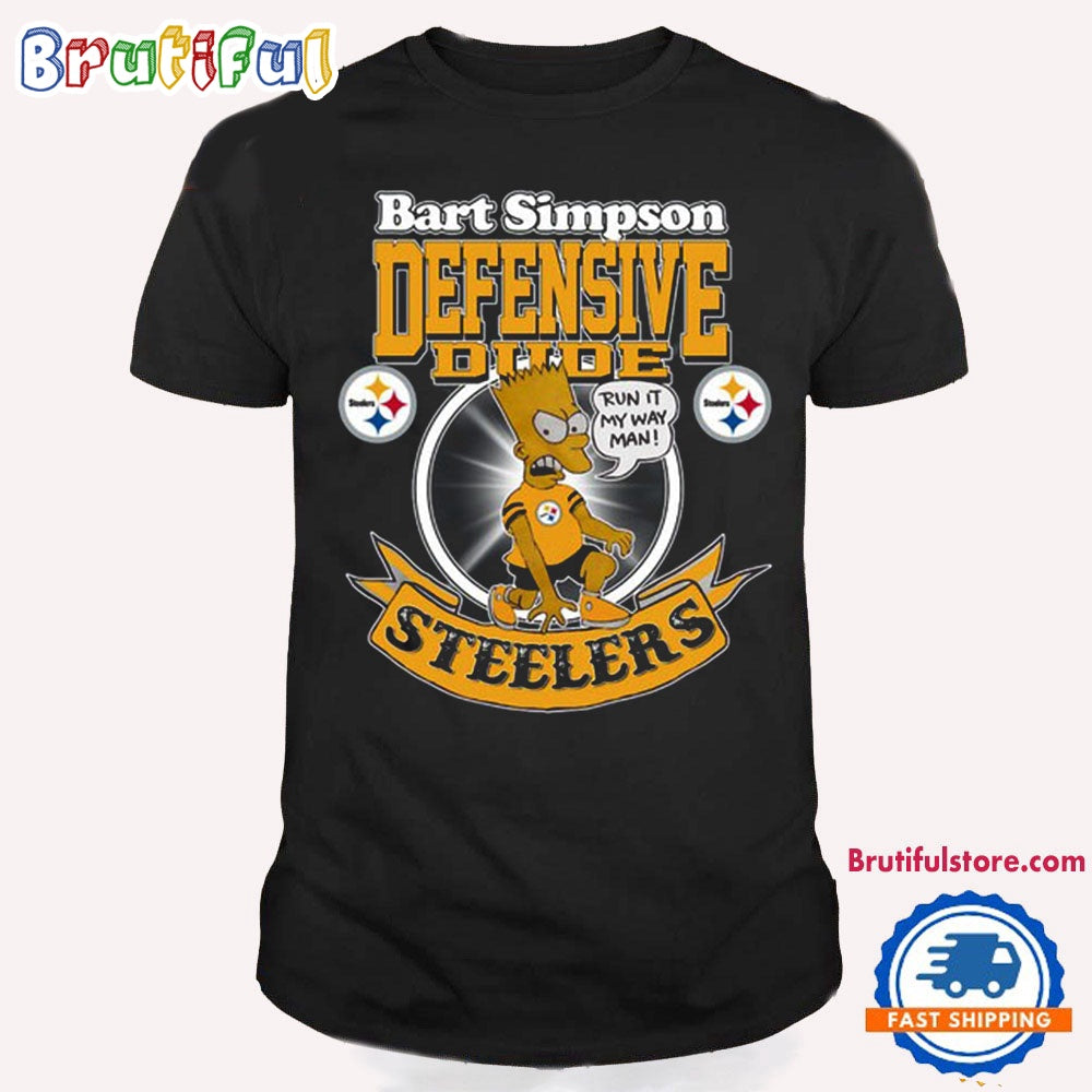 NFL Pittsburgh Steelers Bart Simpson Defensive Dude T Shirt