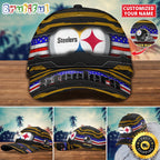 NFL Pittsburgh Steelers Baseball Cap Flag Custom Name Cap