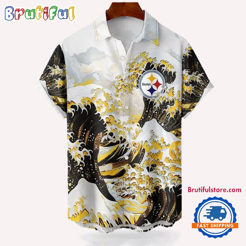 NFL Pittsburgh Steelers Football Special Great Wave Hawaiian Shirt