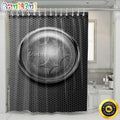 NFL Pittsburgh Steelers Grey Shower Curtain Set For Bathroom Decor