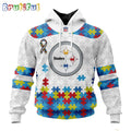 NFL Pittsburgh Steelers Hoodie Special Autism Awareness Design 3D Hoodie