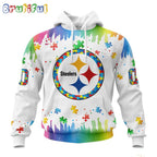 NFL Pittsburgh Steelers Hoodie Special Autism Awareness Design All Over Print Hoodie