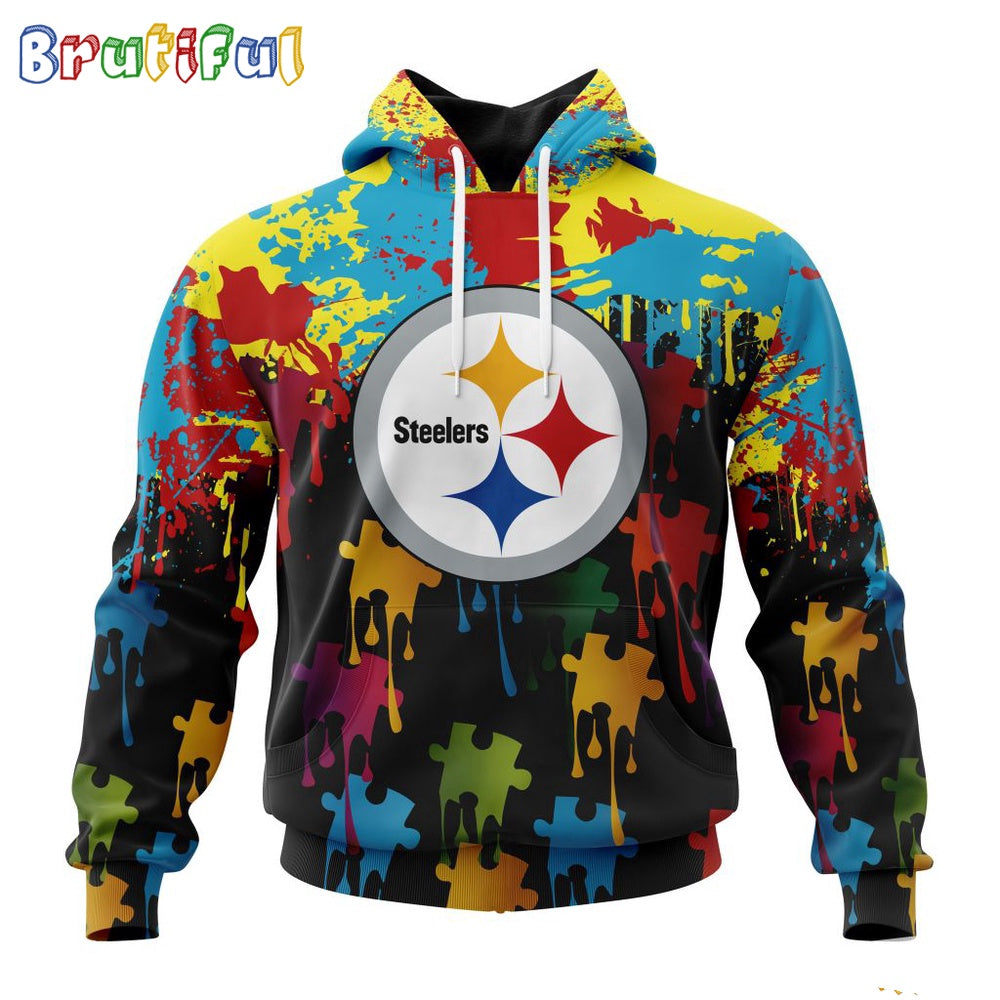NFL Pittsburgh Steelers Hoodie Special Autism Awareness Design Football Hoodie