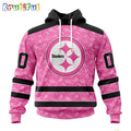 NFL Pittsburgh Steelers Hoodie Special Pink Hoodie Design Fight Breast Cancer