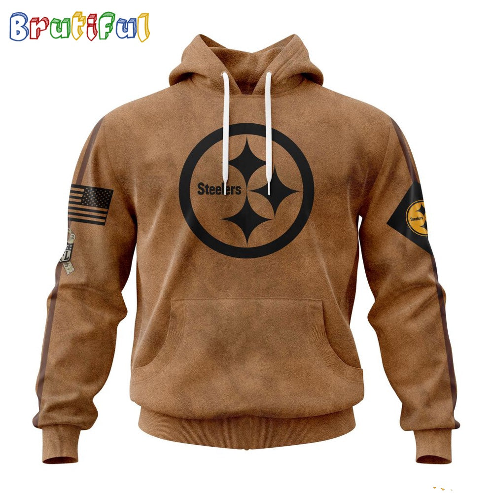 NFL Pittsburgh Steelers Hoodie Special Salute To Service For Veterans Day Full Printed Hoodie