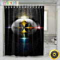 NFL Pittsburgh Steelers New Shower Curtain Set For Bathroom Decor