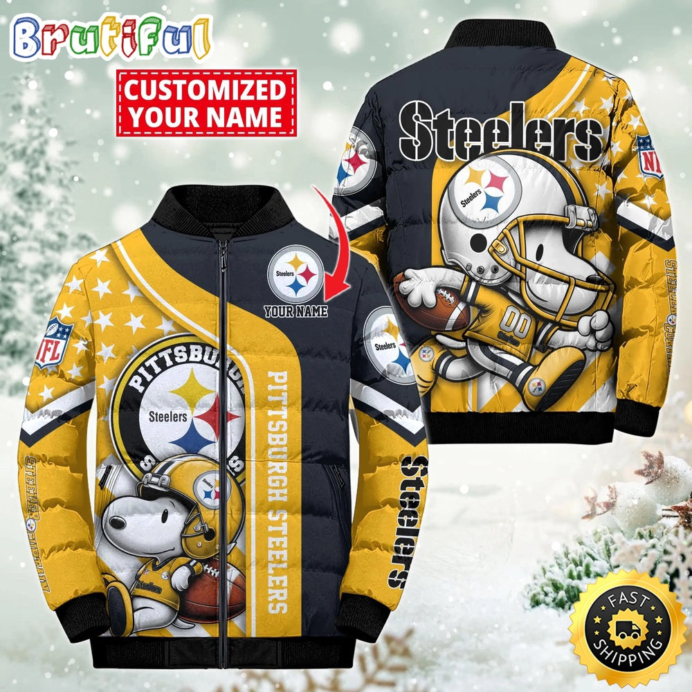 NFL Pittsburgh Steelers Puffer Jacket Snooby Customized Jacket