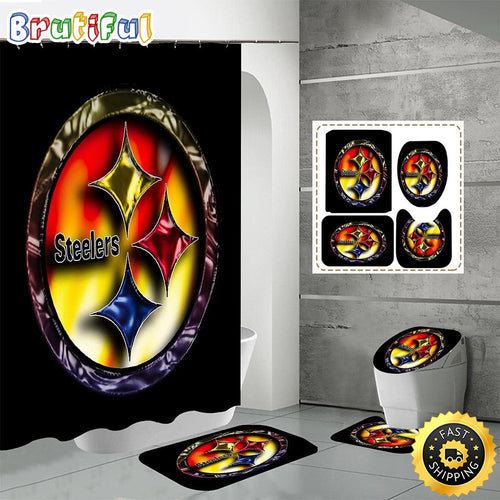 NFL Pittsburgh Steelers Shower Curtain Chic Shower Drapes