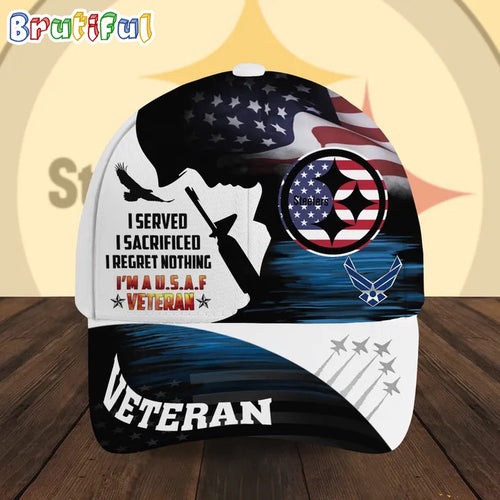 NFL Pittsburgh Steelers Special American Flag US Air Force Veteran Baseball Cap