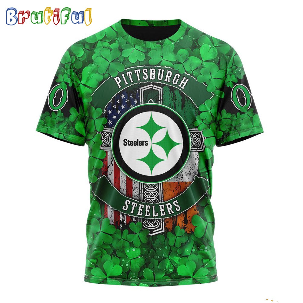 NFL Pittsburgh Steelers T-Shirt Special Design 3D T-Shirt St Patrick Day
