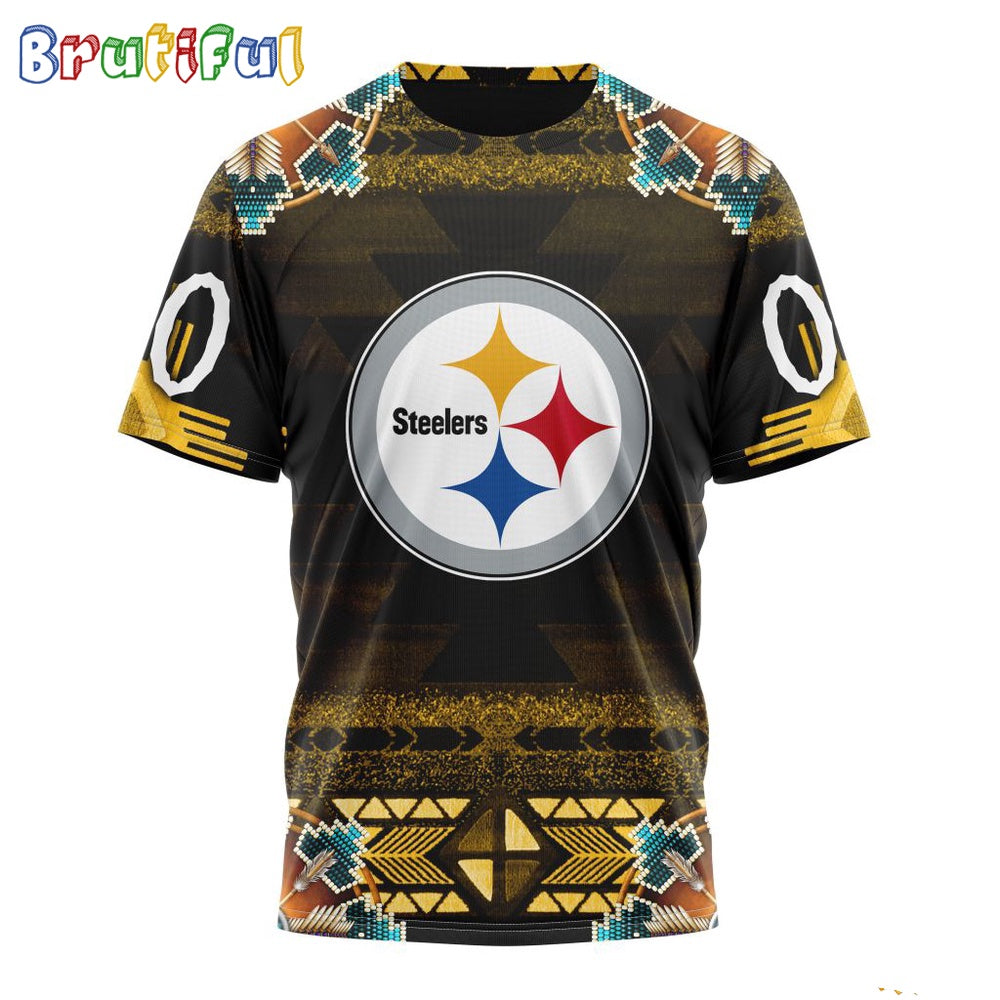 NFL Pittsburgh Steelers T-Shirt Special Native Costume Design T-Shirt