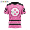NFL Pittsburgh Steelers T-Shirt Special Pink T-Shirt Design Fight Breast Cancer