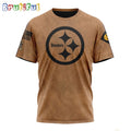 NFL Pittsburgh Steelers T-Shirt Special Salute To Service For Veterans Day Full Printed T-Shirt