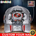 NFL San Francisco 49ers Baseball Cap Silver Metalic Pattern Cap