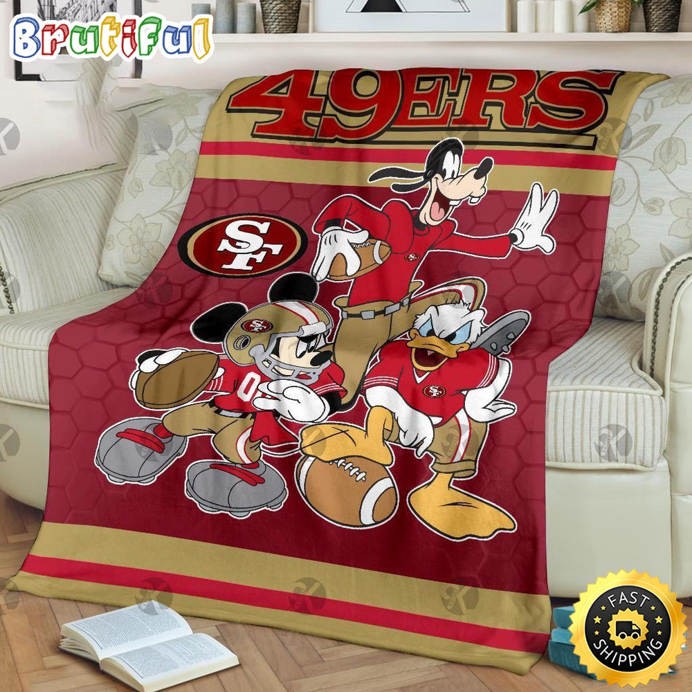 NFL San Francisco 49ers Blanket Mickey Mouse Blanket