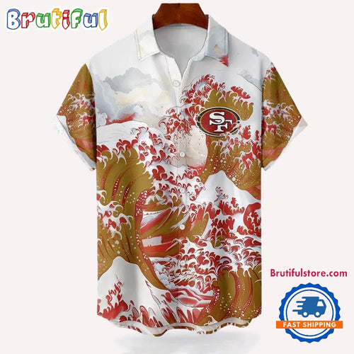 NFL San Francisco 49ers Football Special Great Wave Hawaiian Shirt