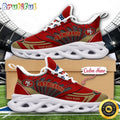 NFL San Francisco 49ers Max Soul Shoes Custom Name Football Shoes Sports