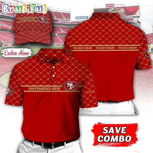 NFL San Francisco 49ers Polo Shirt, Custom Football Polo Shirt And Cap