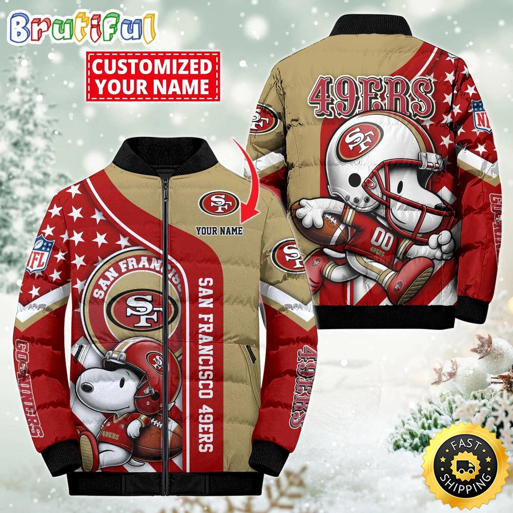 NFL San Francisco 49ers Puffer Jacket Snooby Customized Jacket