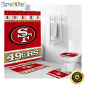 NFL San Francisco 49ers Shower Curtain Football Team Helmet Shower Curtain Sets