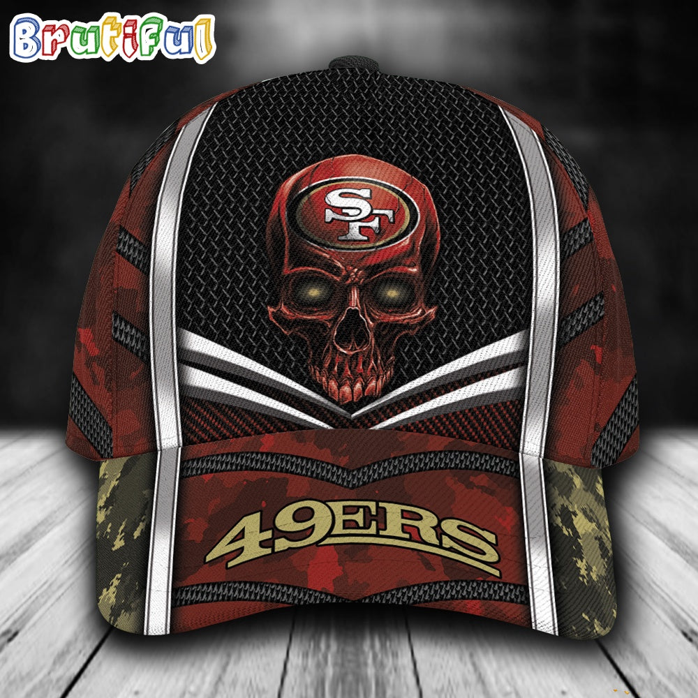 NFL San Francisco 49ers Special Halloween Skull Custom Baseball Cap
