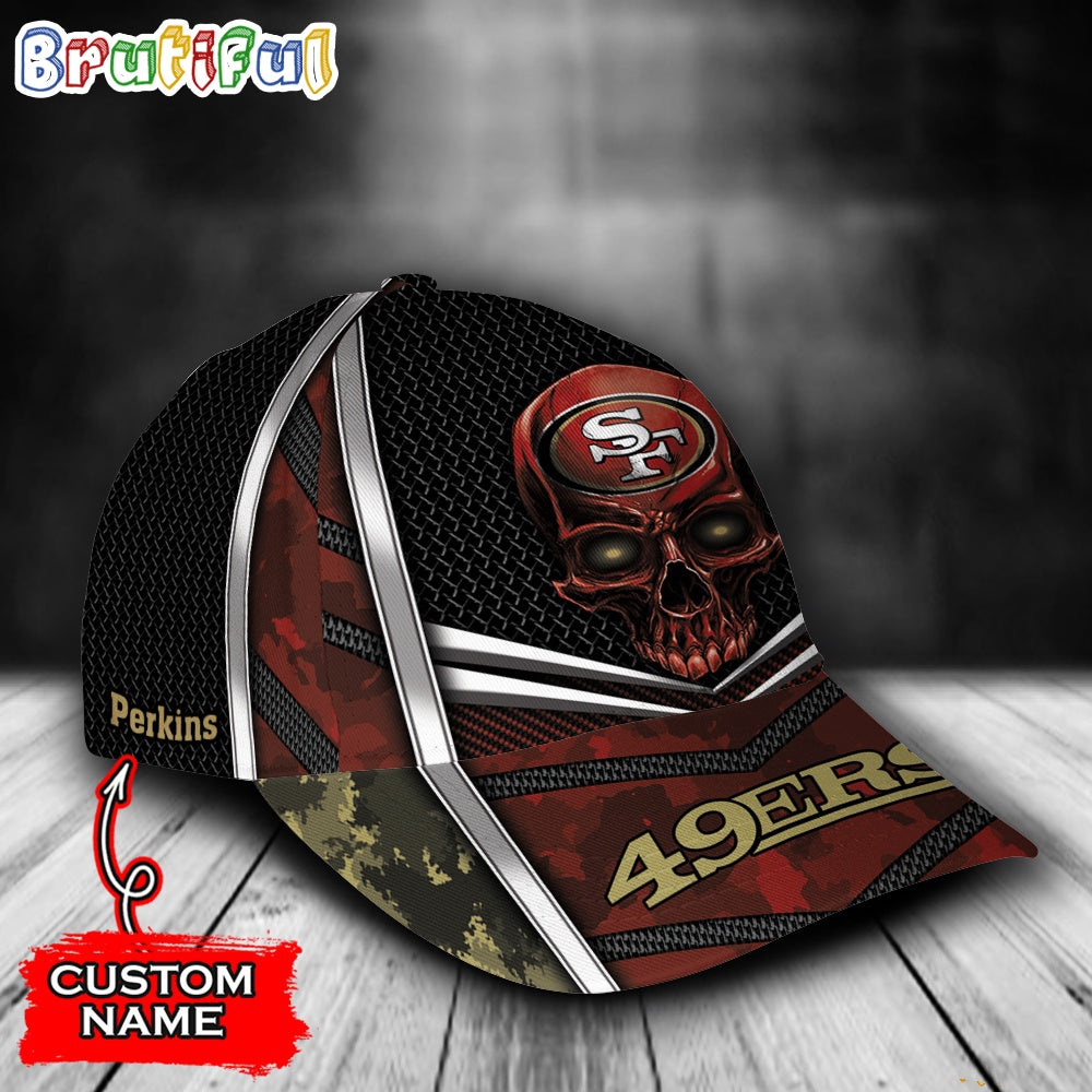 NFL San Francisco 49ers Special Halloween Skull Custom Baseball Cap
